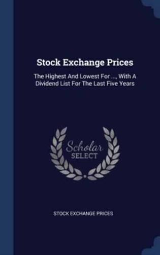 Stock Exchange Prices
