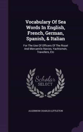 Vocabulary Of Sea Words In English, French, German, Spanish, & Italian