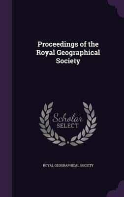 Proceedings of the Royal Geographical Society