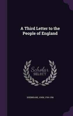 A Third Letter to the People of England