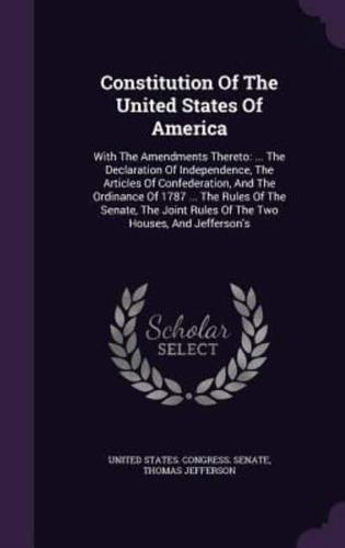 Constitution Of The United States Of America