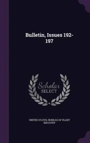 Bulletin, Issues 192-197