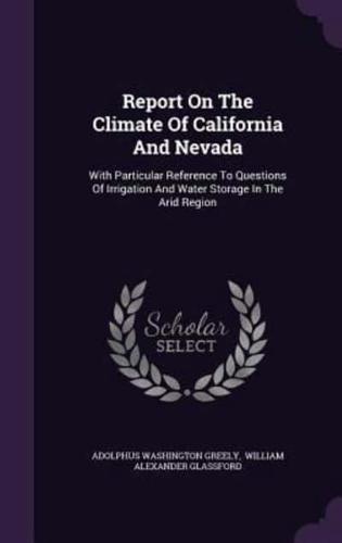 Report On The Climate Of California And Nevada