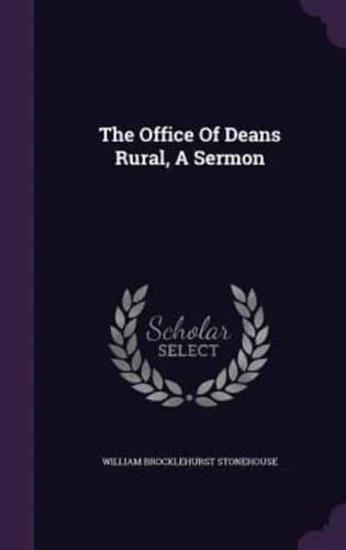 The Office Of Deans Rural, A Sermon