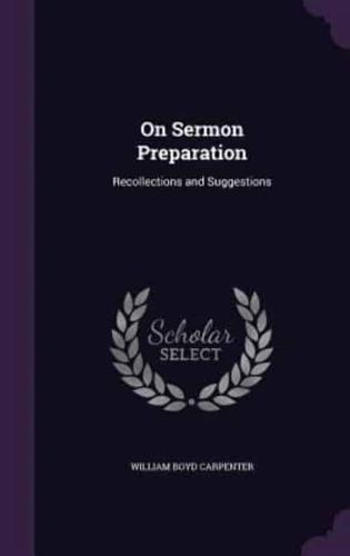 On Sermon Preparation