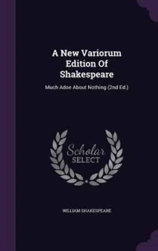 A New Variorum Edition Of Shakespeare