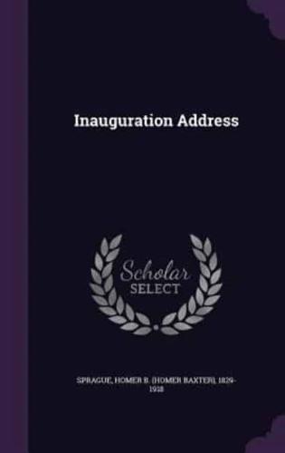 Inauguration Address