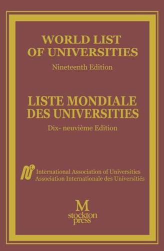 World List of Universities / Liste Mondiale des Universites