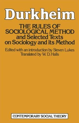 Rules of Sociological Method