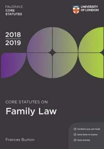 Core Statutes on Family Law 2018-19