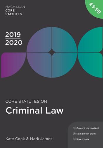 Core Statutes on Criminal Law 2019-20