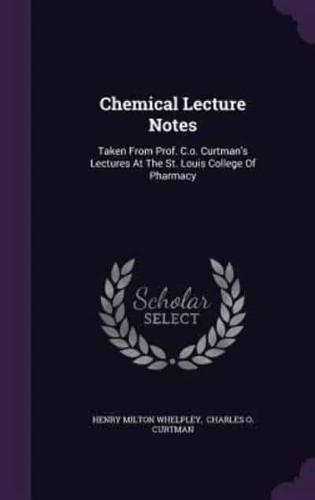 Chemical Lecture Notes