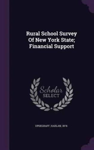 Rural School Survey Of New York State; Financial Support
