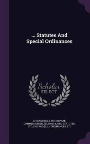... Statutes And Special Ordinances