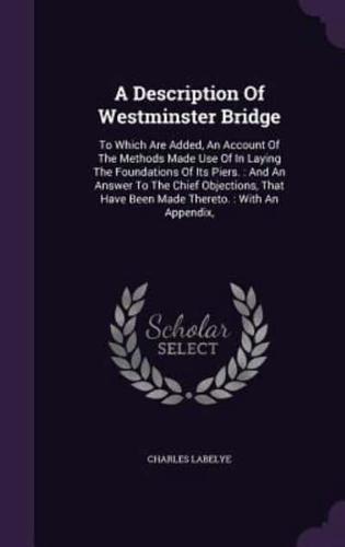 A Description Of Westminster Bridge