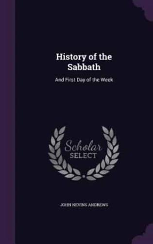 History of the Sabbath