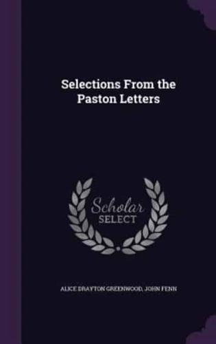 Selections From the Paston Letters