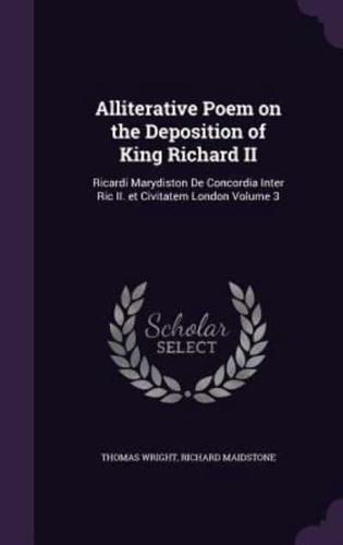 Alliterative Poem on the Deposition of King Richard II