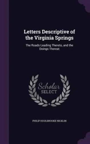 Letters Descriptive of the Virginia Springs