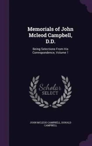 Memorials of John Mcleod Campbell, D.D.