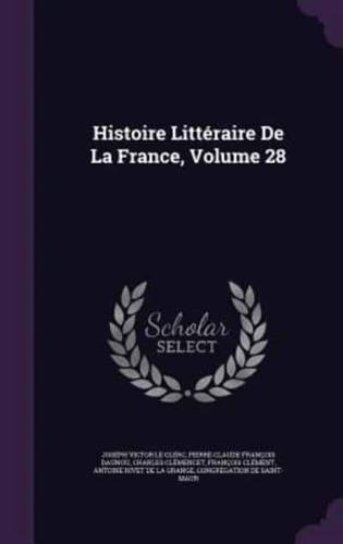 Histoire Littéraire De La France, Volume 28