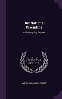 Our National Discipline