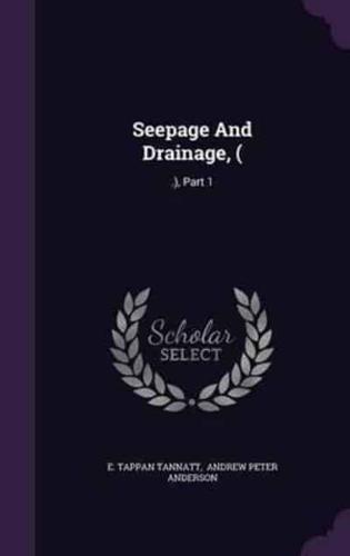 Seepage And Drainage, (