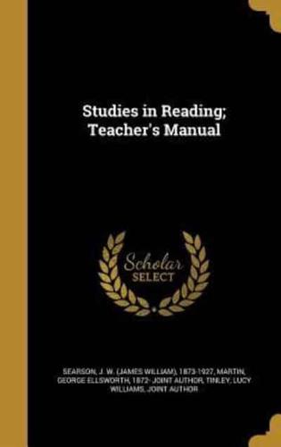 Studies in Reading; Teacher's Manual