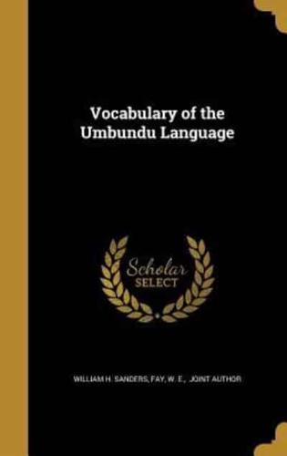 Vocabulary of the Umbundu Language