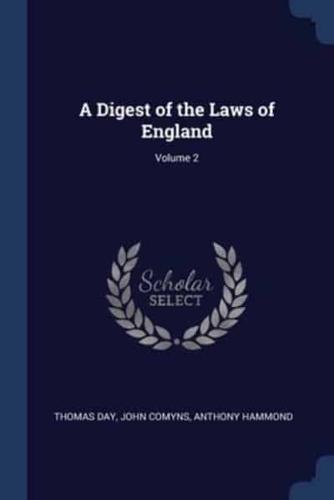 A Digest of the Laws of England; Volume 2