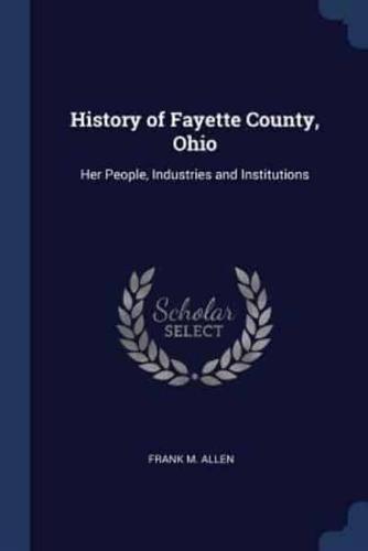 History of Fayette County, Ohio