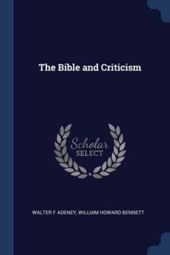 The Bible and Criticism