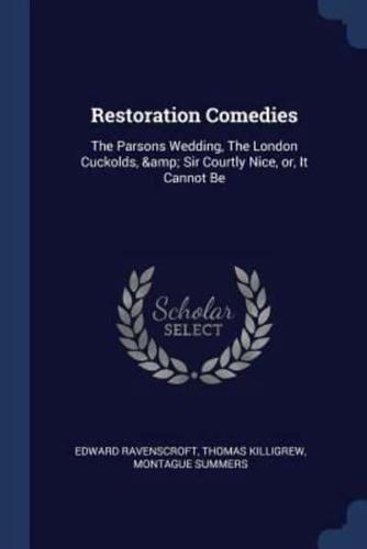 Restoration Comedies