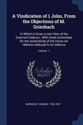 A Vindication of 1 John, From the Objections of M. Griesbach