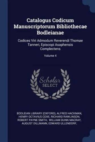 Catalogus Codicum Manuscriptorum Bibliothecae Bodleianae