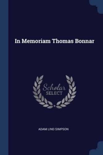 In Memoriam Thomas Bonnar