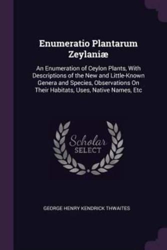 Enumeratio Plantarum Zeylaniæ
