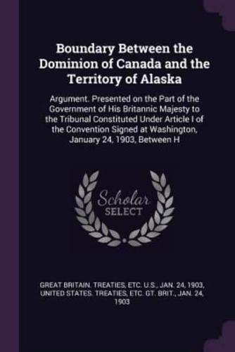 Boundary Between the Dominion of Canada and the Territory of Alaska
