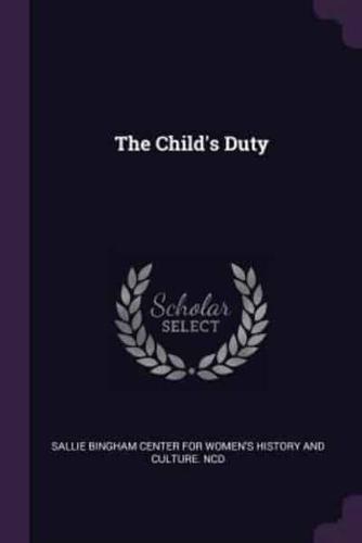 The Child's Duty