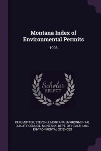 Montana Index of Environmental Permits