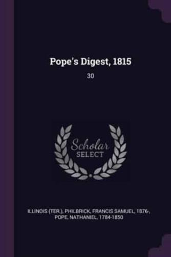 Pope's Digest, 1815