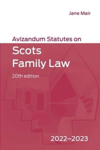 Avizandum Statutes on Scots Family Law
