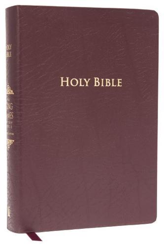 KJV Study Bible, Large Print, Bonded Leather, Burgundy, Thumb Indexed, Red Letter