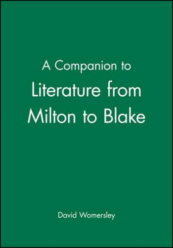 A Companion to Literature from Milton to Blake
