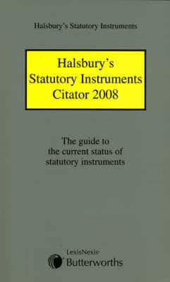 Halsbury's Statutory Instruments Citator