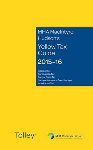 MHA MacIntyre Hudson's Yellow Tax Guide 2015-16