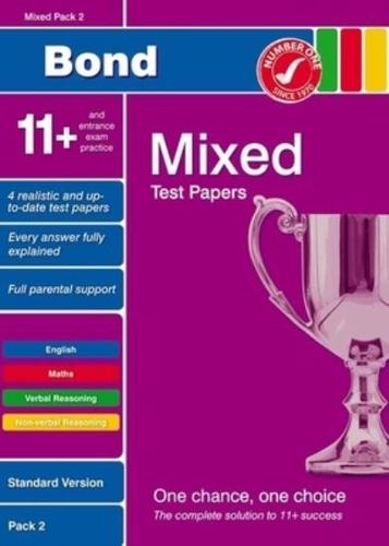 Bond 11+ Test Papers. Mixed Pack 2 Standard Version