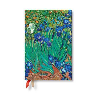 Van Gogh's Irises (Mini 12-Month Verso Hardback Dayplanner 2025 (Elastic Band Closure)