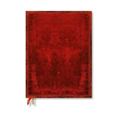 Red Moroccan Bold (Old Leather Collection) Ultra 12-Month Business Planner Softcover Flexi Dayplanner 2025 (Elastic Band Closure)