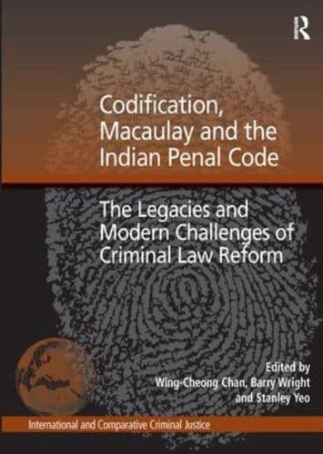Codification, Macaulay and the Indian Penal Code